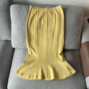 Donna Vinci Knits Butter Yellow Glitter Skirt